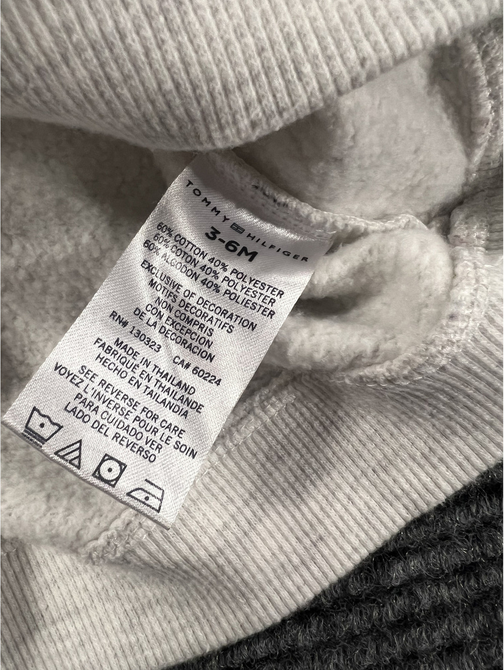 Tommy Hilfiger Baby Boys Grey Crew Neck Sweatshirt and Jogger Set, 3-6 Months - Picture 8 of 12